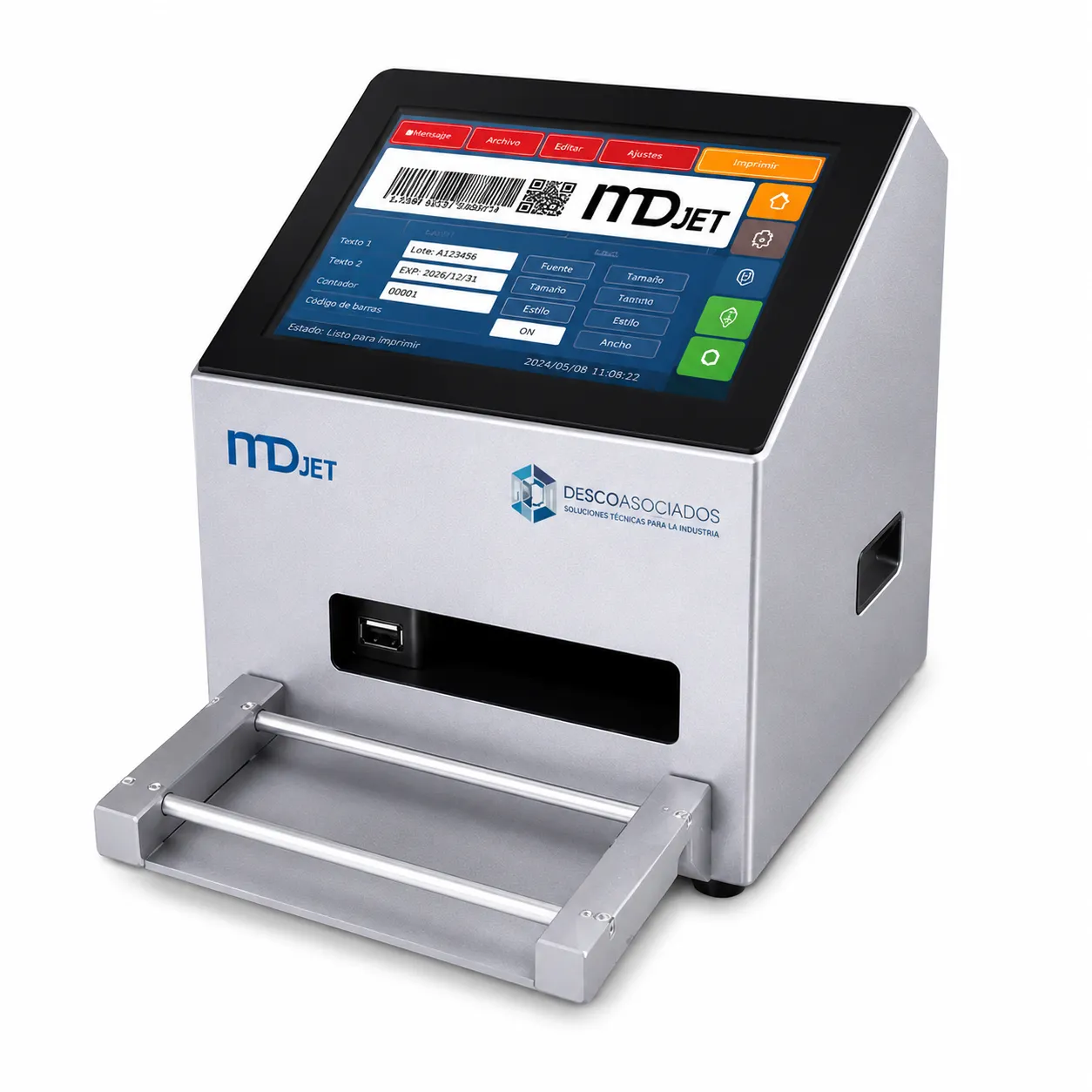 MDJET ID-120 Impresora inkjet semiautomática